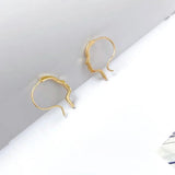 18K Gold-Clad Line Drawing Face Earrings
