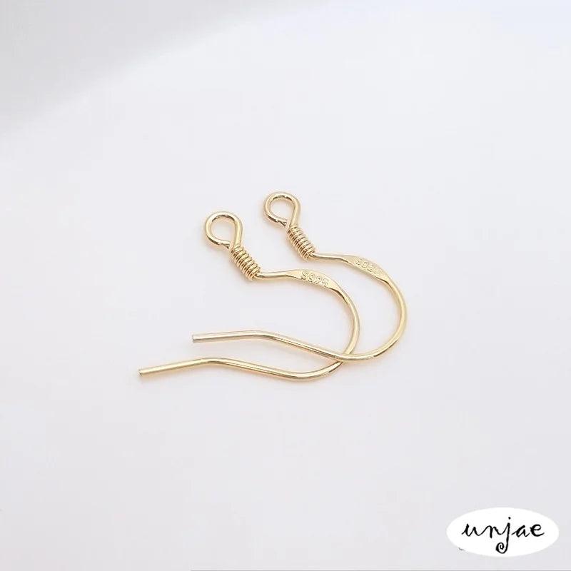 S925silver 18K & 14K Gold-Plated Ear Hooks for Earrings DIY