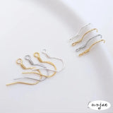 S925silver 18K & 14K Gold-Plated Ear Hooks for Earrings DIY
