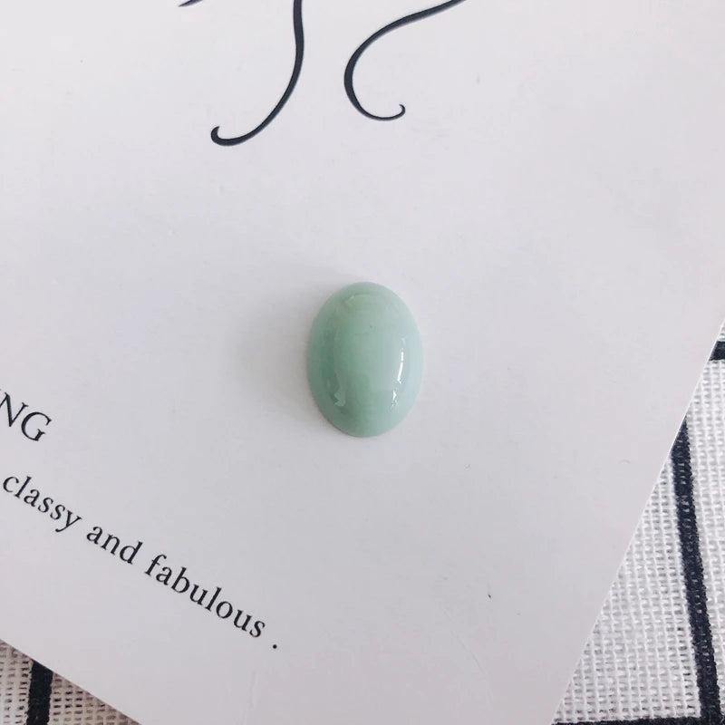 Macaron Resin Patch Acrylic Oval Back DIY Necklace Pendant