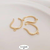 14K Bag Painless Ear Clip Sling Opening Ring Hand Earrings Accessories