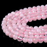 2-4MM Rose Quartz AA Micro Faceted Round Beads DIY Jewelry Making