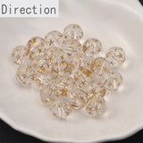 Golden Five-Pointed Star Round Beads String DIY Jewelry Loose Beads