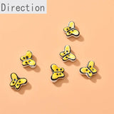 Butterfly Hand-Painted Ceramic Loose Beads DIY Jewelry Pendant