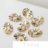 Hollow Wave Copper Pendant Hanging Plated DIY Earring Necklace
