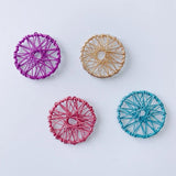 DIY Iron Spray Paint Round Hollow Earrings