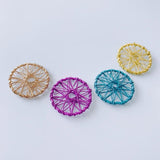 DIY Iron Spray Paint Round Hollow Earrings