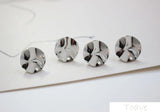 Concave-Convex Silver Needle Copper Plated 18K Real DIY Ear Studs