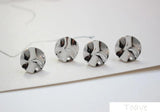 Concave-Convex Silver Needle Copper Plated 18K Real DIY Ear Studs