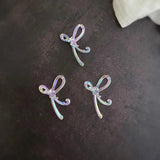 Acrylic Bow Long Earrings Ear Pendant DIY Accessories