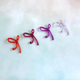 Acrylic Bow Long Earrings Ear Pendant DIY Accessories