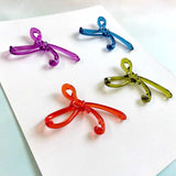 Acrylic Bow Long Earrings Ear Pendant DIY Accessories