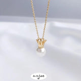 14K Crown Half Hole Bead Holder Pendant - DIY Jewelry Accessory