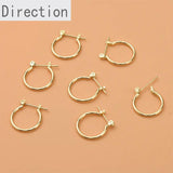 14k Color-Preserving Round Earrings DIY Jewelry Accessories