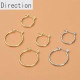 14k Color-Preserving Round Earrings DIY Jewelry Accessories