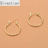 14k Color-Preserving Round Earrings DIY Jewelry Accessories