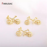 Bike Charms 14K Plated Bicycle Charm Pendents DIY Jewelry Making