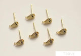 10pcs Shell Shape Earrings Copper Plating DIY Earrings Accessories