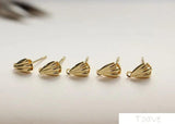 10pcs Shell Shape Earrings Copper Plating DIY Earrings Accessories