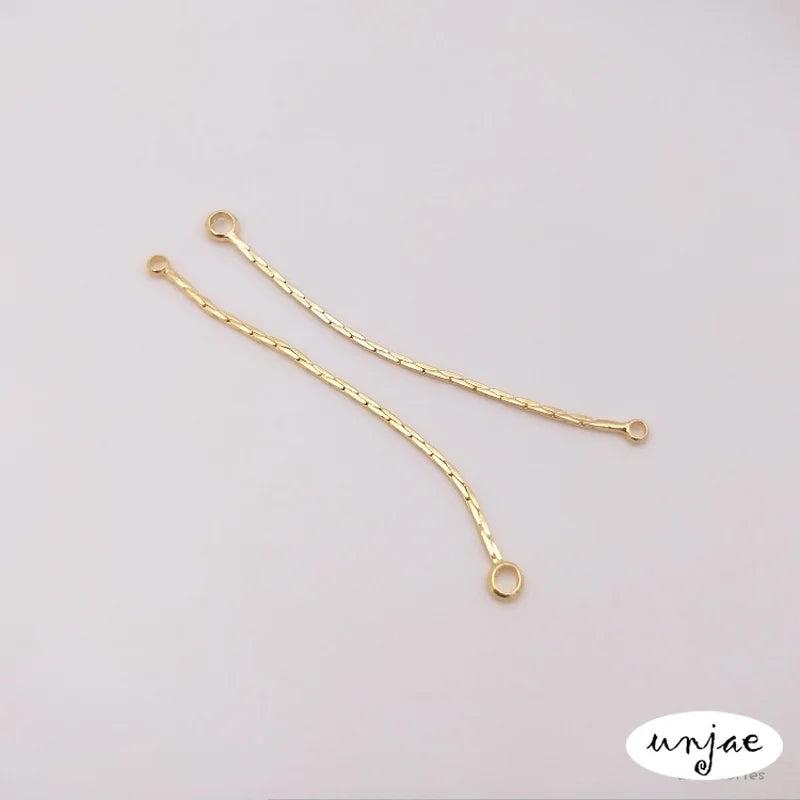 14K Gold Ear Wire Tassel DIY Jewelry Connectors