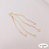 14K Gold Ear Wire Tassel DIY Jewelry Connectors