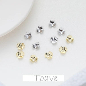 14K Gold Plated Three-Petal Flower DIY Jewelry Material