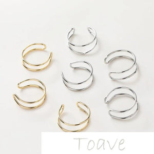 14K Gold-Plated Copper Hollow Smooth Ring DIY Material Accessory