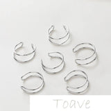 14K Gold-Plated Copper Hollow Smooth Ring DIY Material Accessory