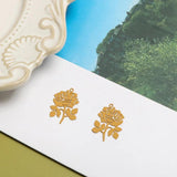 10pcs Copper Rose Flower Pendant DIY Earrings Accessory