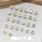Freshwater Shell Double-Sided Oil Drop 26 Letters DIY Retro Beaded Bracelet Neck
