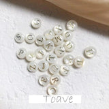 Freshwater Shell Double-Sided Oil Drop 26 Letters DIY Retro Beaded Bracelet Neck