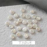 Freshwater Shell Double-Sided Oil Drop 26 Letters DIY Retro Beaded Bracelet Neck
