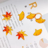 Autumn Gradient Epoxy Pendant Jewelry Material 10pcs