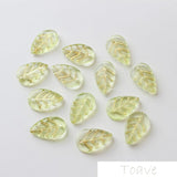 10pcs Colored Glaze Foil Edge Blade Leaf Pendant DIY Material
