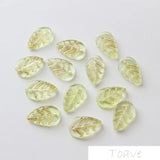 10pcs Colored Glaze Foil Edge Blade Leaf Pendant DIY Material