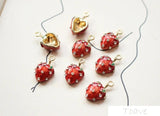DIY Small Diamond Set Strawberry Pendant Earrings Jewelry Pendant