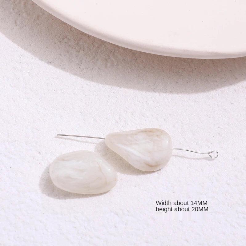 Smudge Cloud Amber Grey Resin Beads DIY Jewelry Accessories