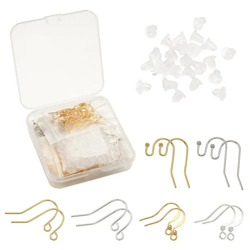 Mixed Earring Hooks & Ear Nuts 380pcs Box Set