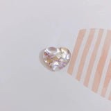 6pcs Peach Heart Resin Patch Earrings Accessories DIY