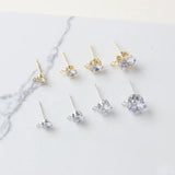 14k Gold-Plated Zircon Earrings DIY Accessory