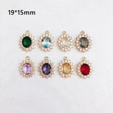 Retro Copper Crystal Zircon Pendant Necklace Set