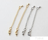 6pcs 18K Copper Plated Extension Chain Lobster Clasp DIY Ornament Accessories
