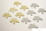 Polar Bear Copper Plated Pendant 18K DIY Accessories