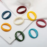 Solid Ellipse Japanese Resin Ring Earring Accessories Material