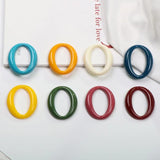 Solid Ellipse Japanese Resin Ring Earring Accessories Material