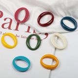 Solid Ellipse Japanese Resin Ring Earring Accessories Material