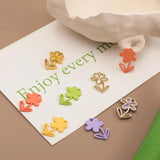 10pcs Flower Alloy Pendant DIY Earrings Accessories Material