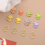 10pcs Flower Alloy Pendant DIY Earrings Accessories Material