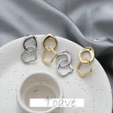 Color-preserving double ring earrings DIY material