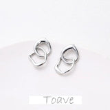 Color-preserving double ring earrings DIY material